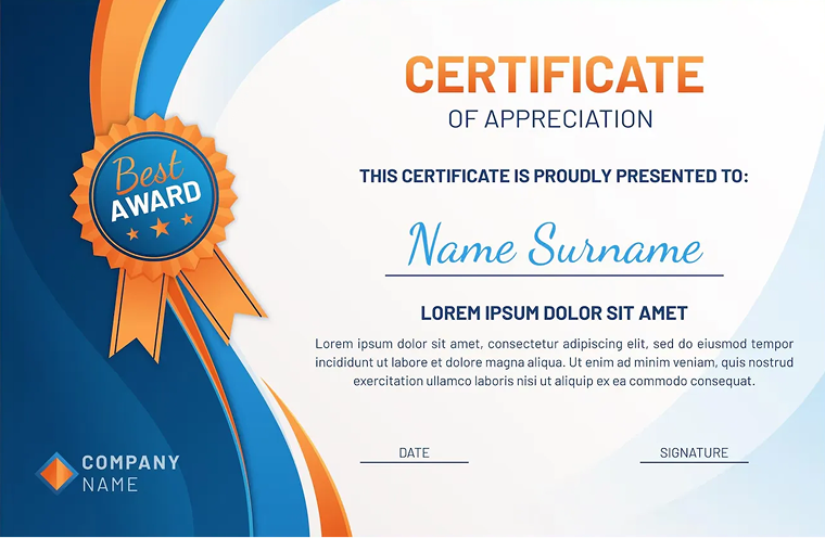 certificate